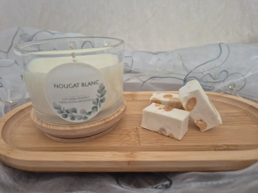 Bougie Nougat blanc